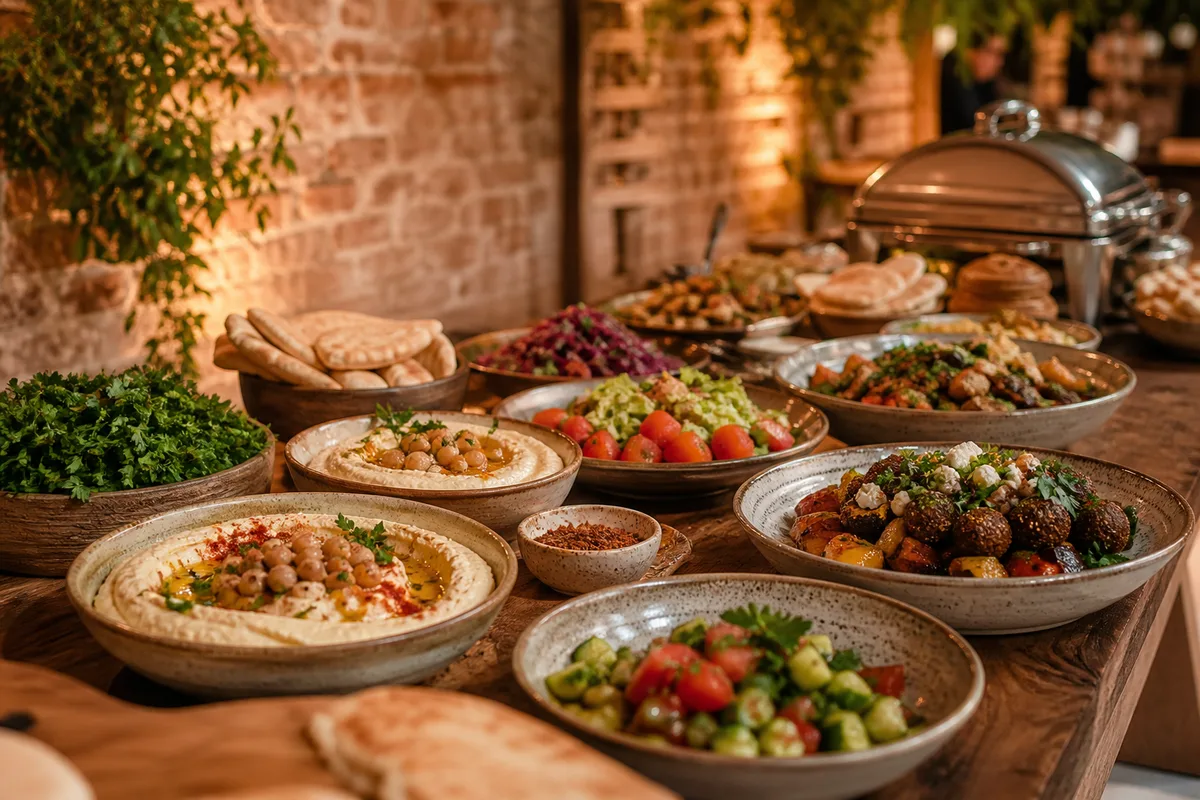Cuisine de réception préparée pour une prestation supervisée avec matériel dédié